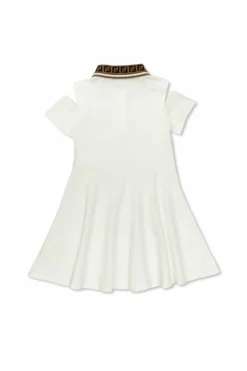 Fendi Kids WHITE Cotton polo dress