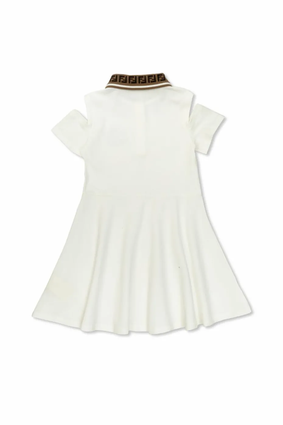 Fendi Kids WHITE Cotton polo dress