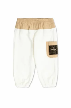 Fendi Kids WHITE Sweatpants with pocket