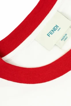 Fendi Kids WHITE T-shirt with colorful print