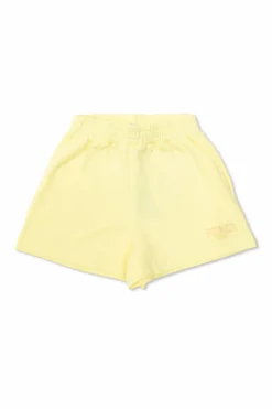 Fendi Kids YELLOW Shorts with embroidered logo