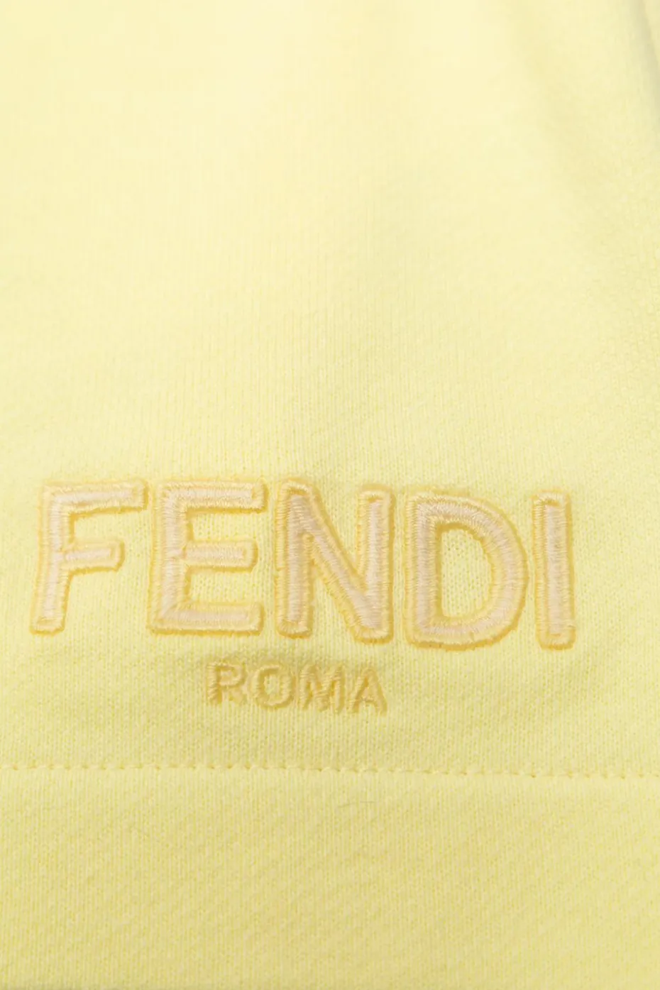 Fendi Kids YELLOW Shorts with embroidered logo