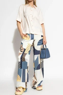 Fendi MULTICOLOUR Loose-fit trousers