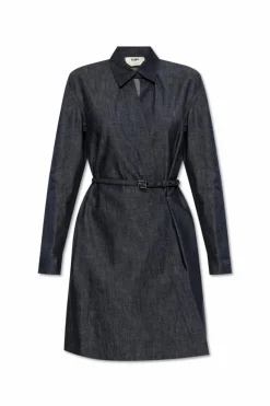 Fendi NAVY BLUE Denim dress with belt