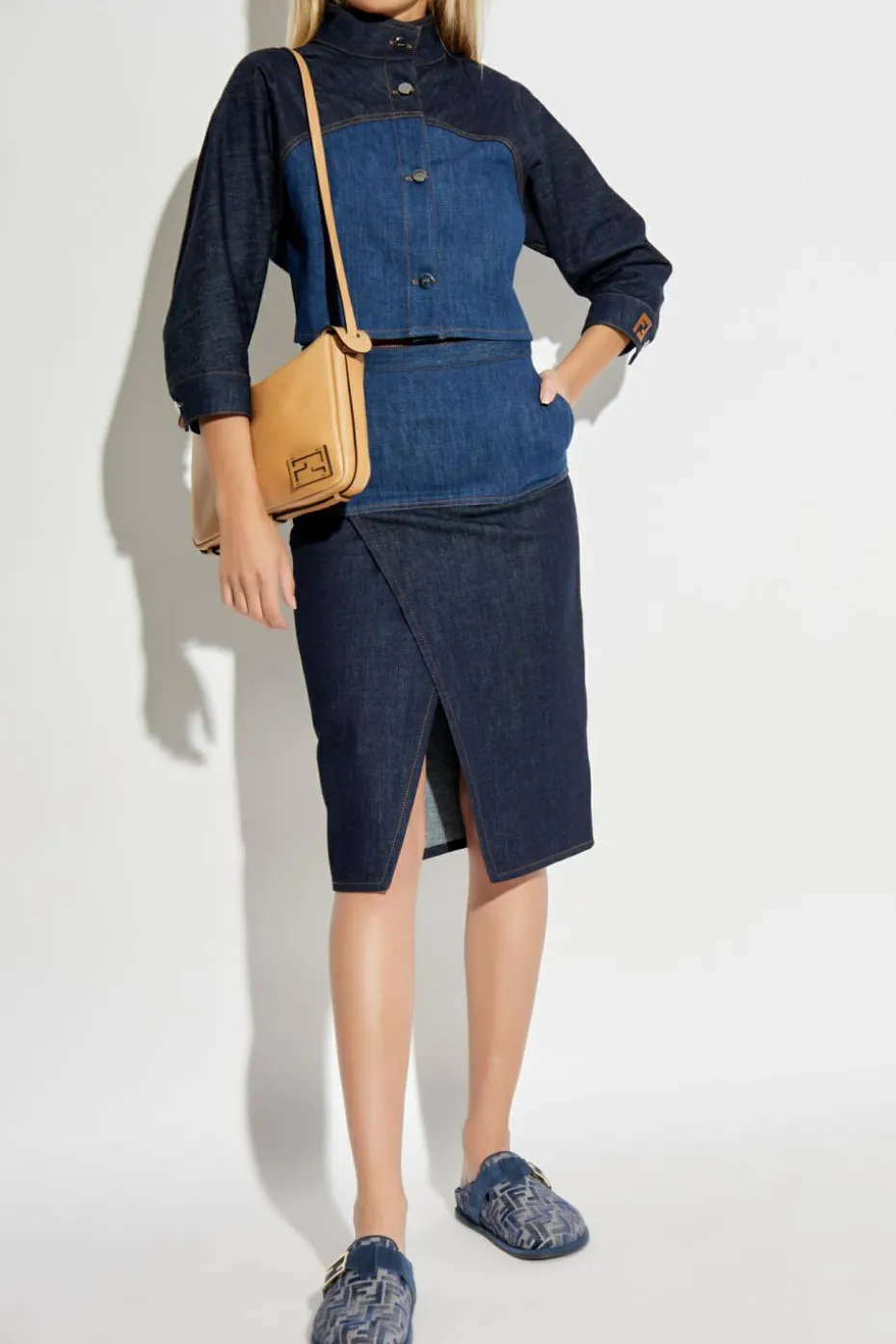 Fendi NAVY BLUE Denim skirt