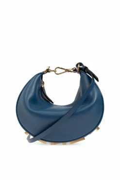 Fendi NAVY BLUE Fendigraphy Mini Handbag