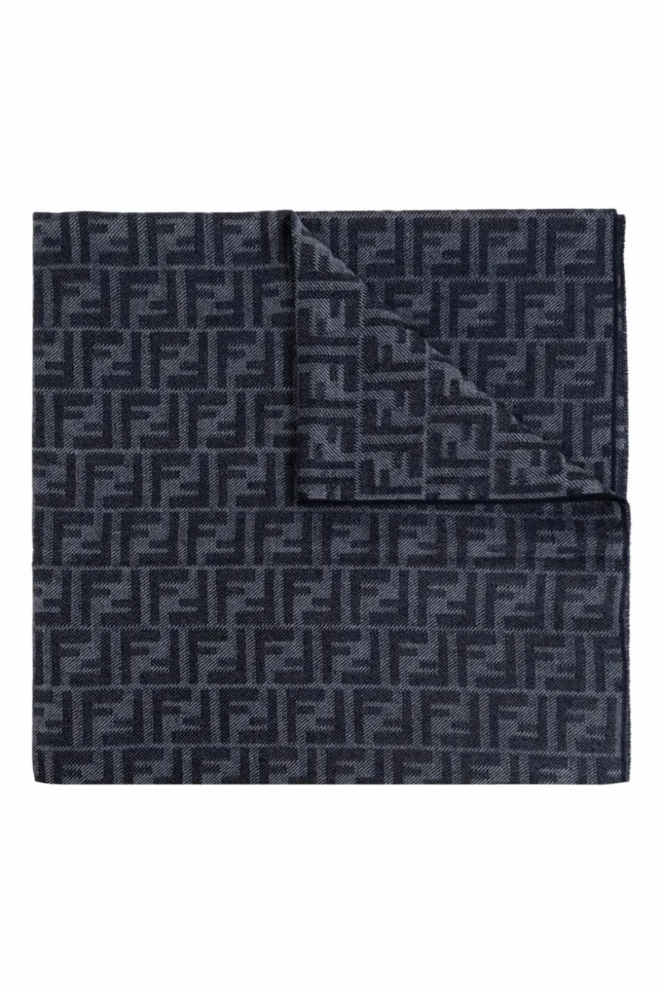 Fendi NAVY BLUE Monogram scarf