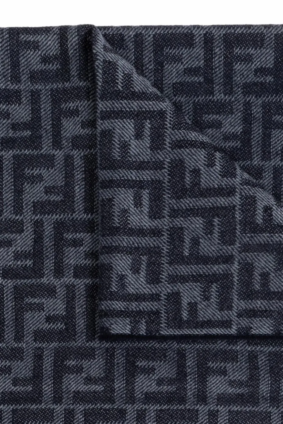 Fendi NAVY BLUE Monogram scarf