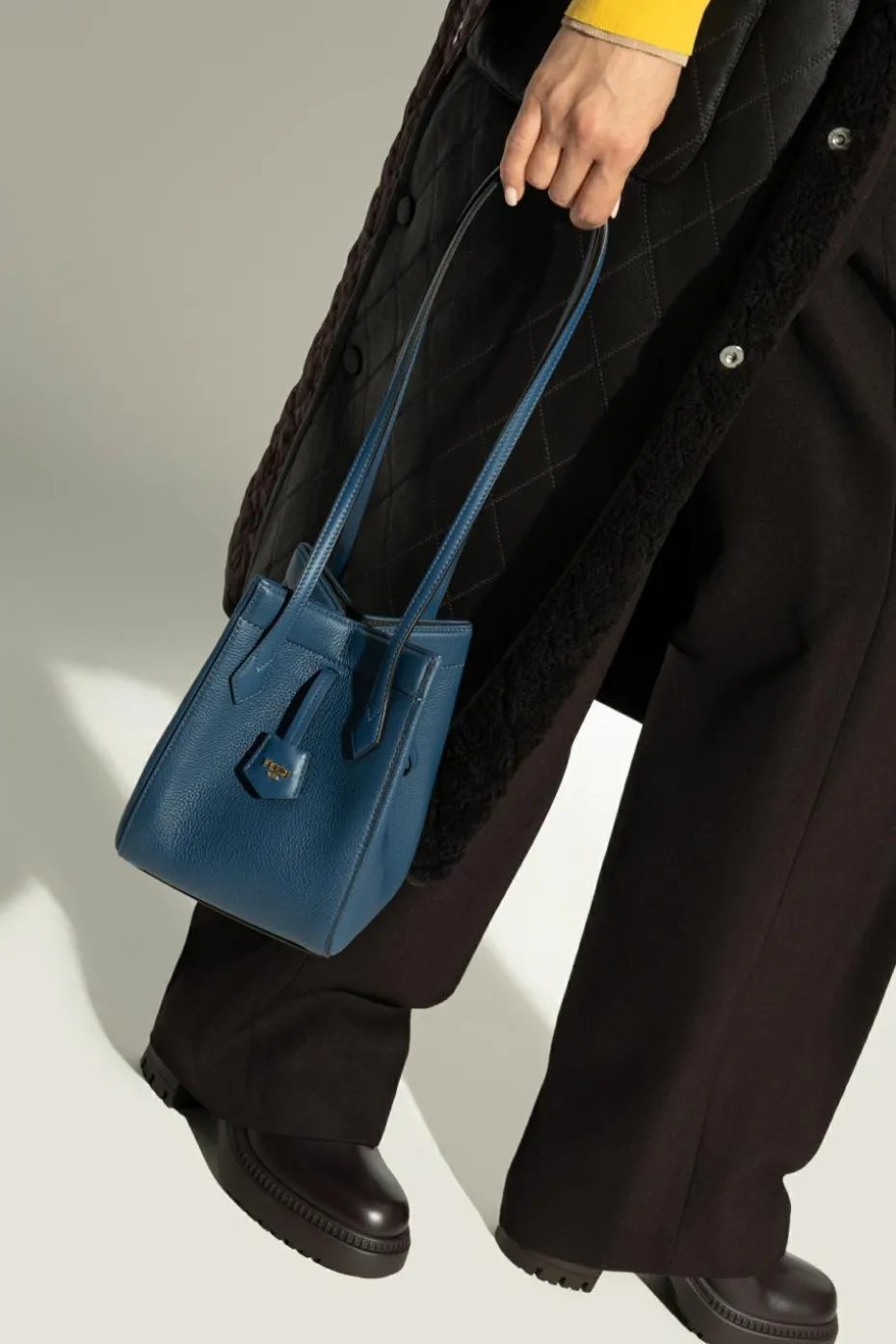 Fendi NAVY BLUE 'Origami Mini' shoulder bag