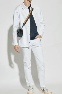 Fendi NAVY BLUE Polo with logo patch
