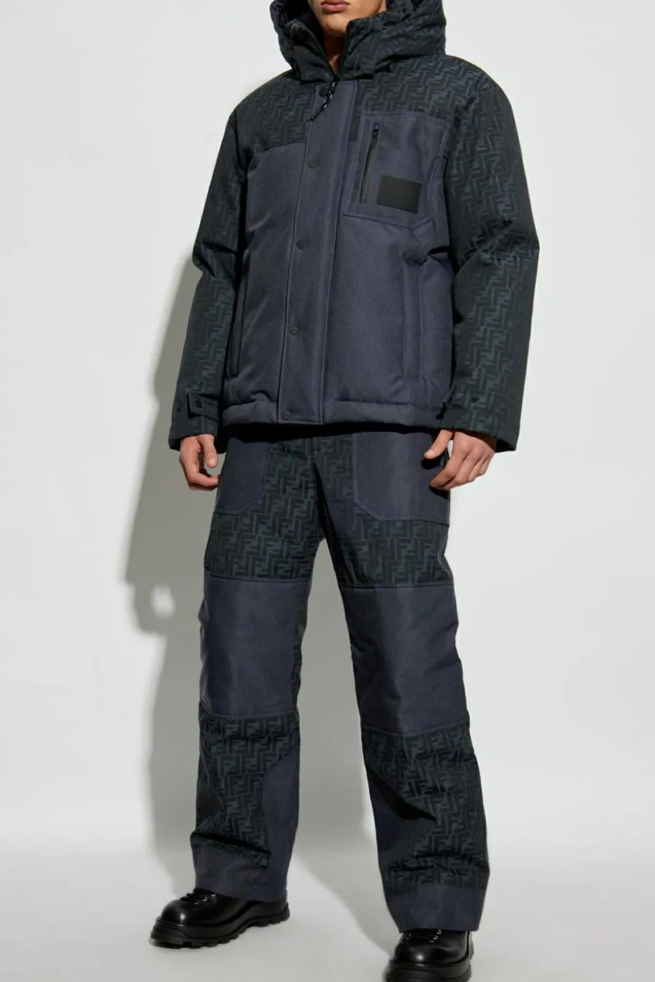 Fendi NAVY BLUE Ski pants with monogram