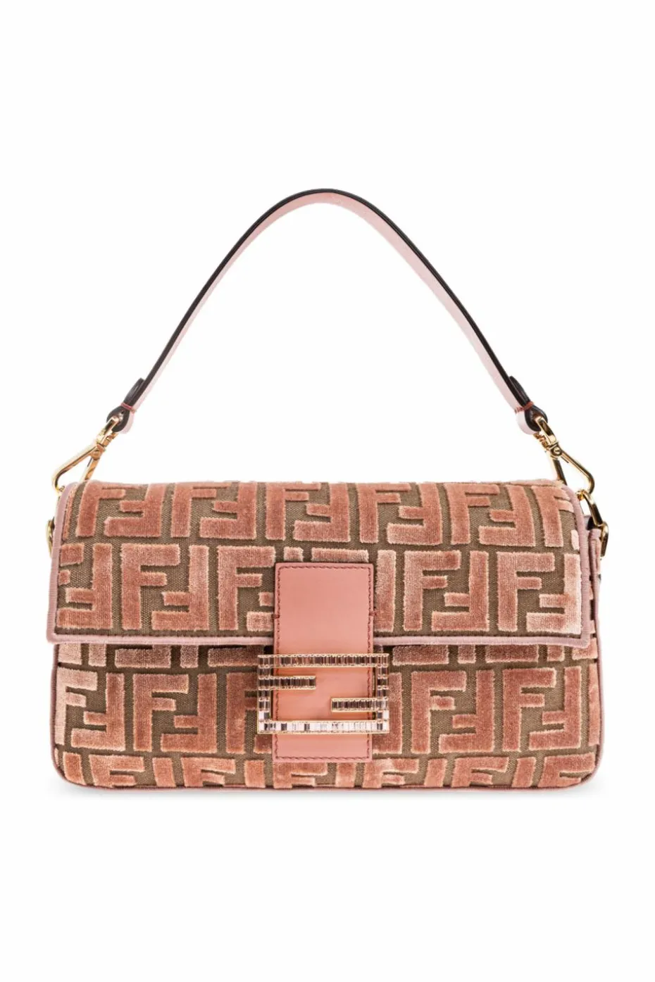 Fendi PINK Shoulder Bag `Baguette Medium`
