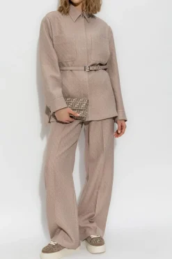 Fendi PINK Wool Pants
