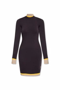 Fendi PURPLE Dress with high collar