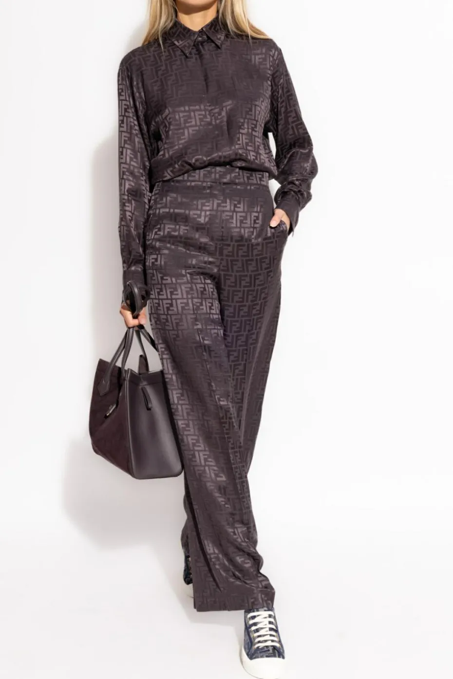 Fendi PURPLE Silk pants by Fendi