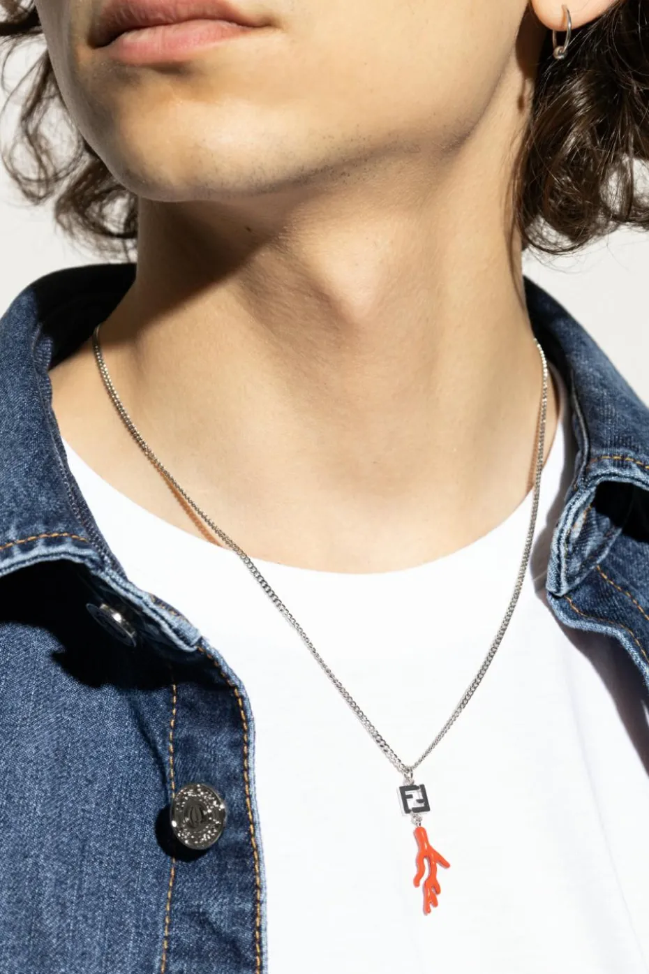 Fendi SILVER Brass necklace