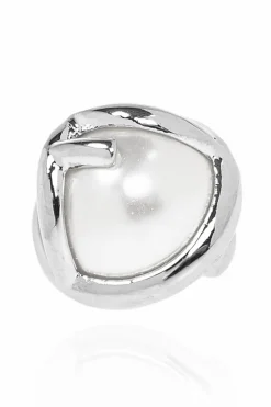 Fendi SILVER Earrings with glass pearl