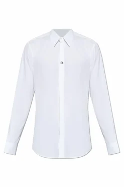 Fendi WHITE Shirt with an application in the shape of a logo