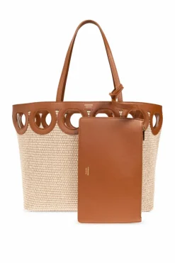 FERRAGAMO beige 'Gancio Medium' shopper bag