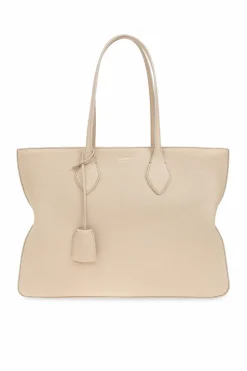 FERRAGAMO beige Leather shopper bag
