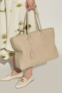 FERRAGAMO beige Leather shopper bag