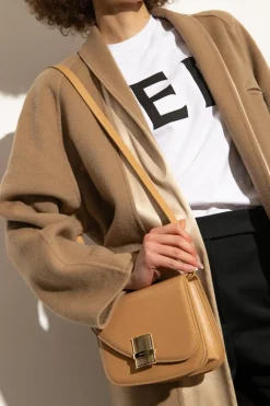 FERRAGAMO beige ‘Oyster’ shoulder bag