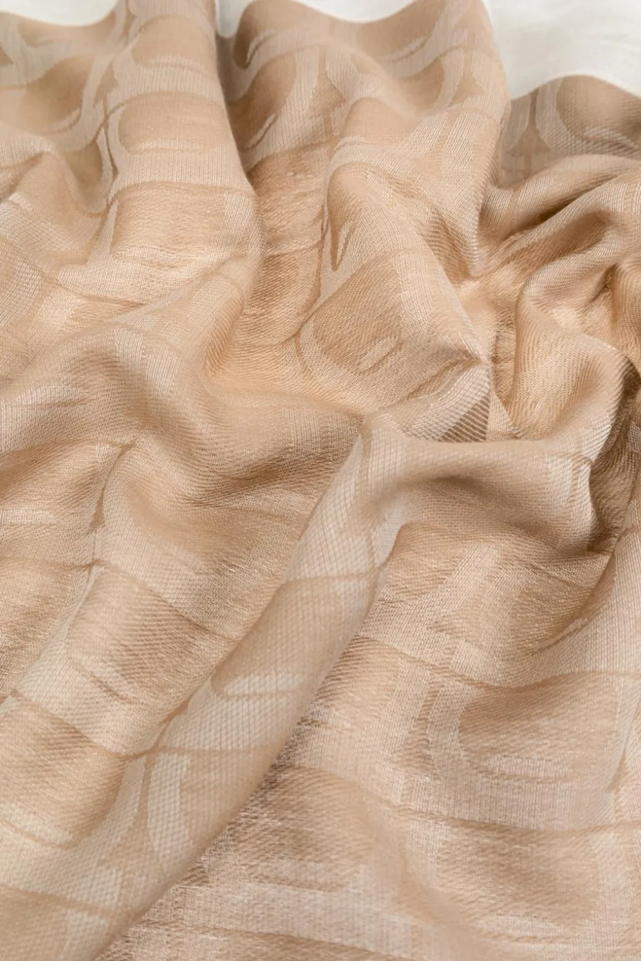 FERRAGAMO beige Scarf with monogram
