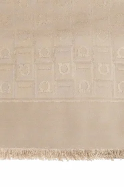 FERRAGAMO beige Scarf with monogram