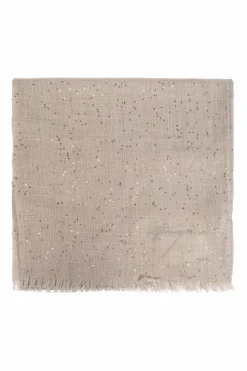 FERRAGAMO beige Scarf with shimmering sequins