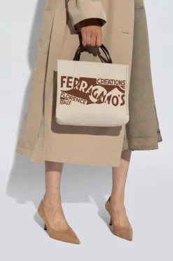 FERRAGAMO beige Shopper type bag