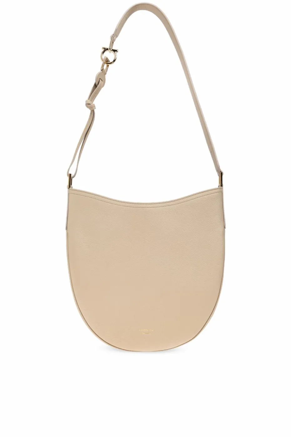 FERRAGAMO beige Shoulder bag `Noth-South Hobo Medium`