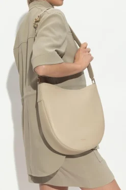 FERRAGAMO beige Shoulder bag `Noth-South Hobo Medium`
