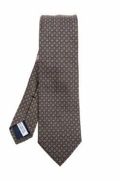 FERRAGAMO beige Silk tie