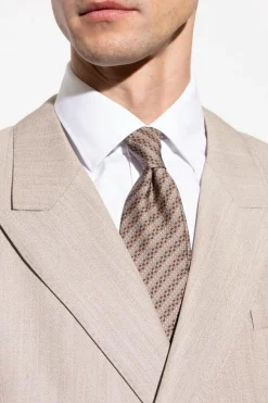 FERRAGAMO beige Silk tie
