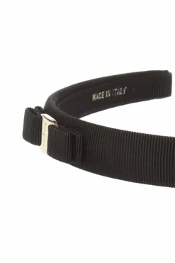 FERRAGAMO BLACK Appliqued headband