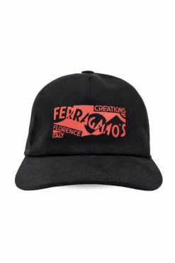 FERRAGAMO BLACK Baseball cap