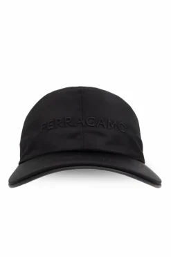 FERRAGAMO BLACK Baseball cap with logo