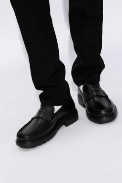 FERRAGAMO BLACK ‘Donny’ leather shoes