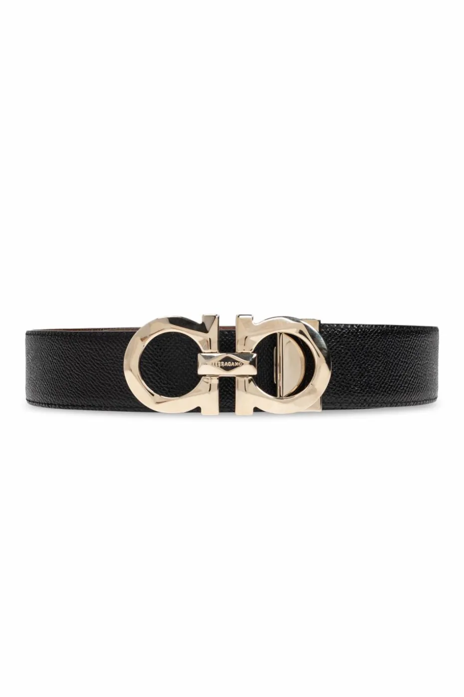 FERRAGAMO BLACK Double-sided belt