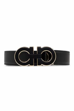 FERRAGAMO BLACK Double-sided belt