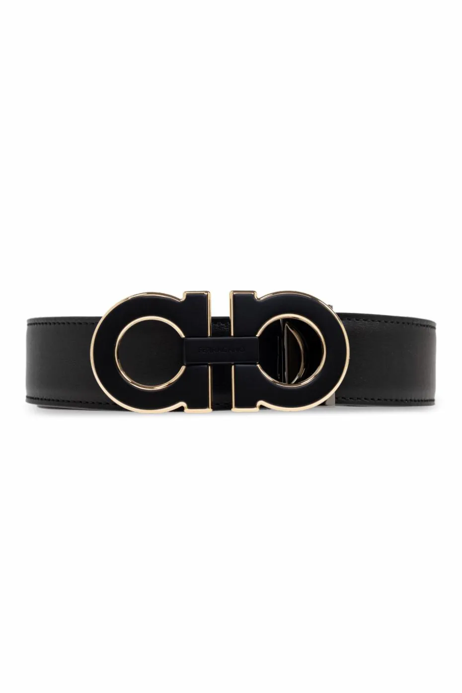 FERRAGAMO BLACK Double-sided belt