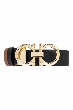 FERRAGAMO BLACK Double-sided belt