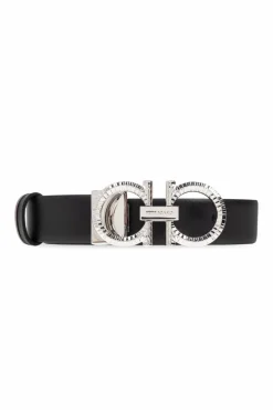 FERRAGAMO BLACK Double-sided belt