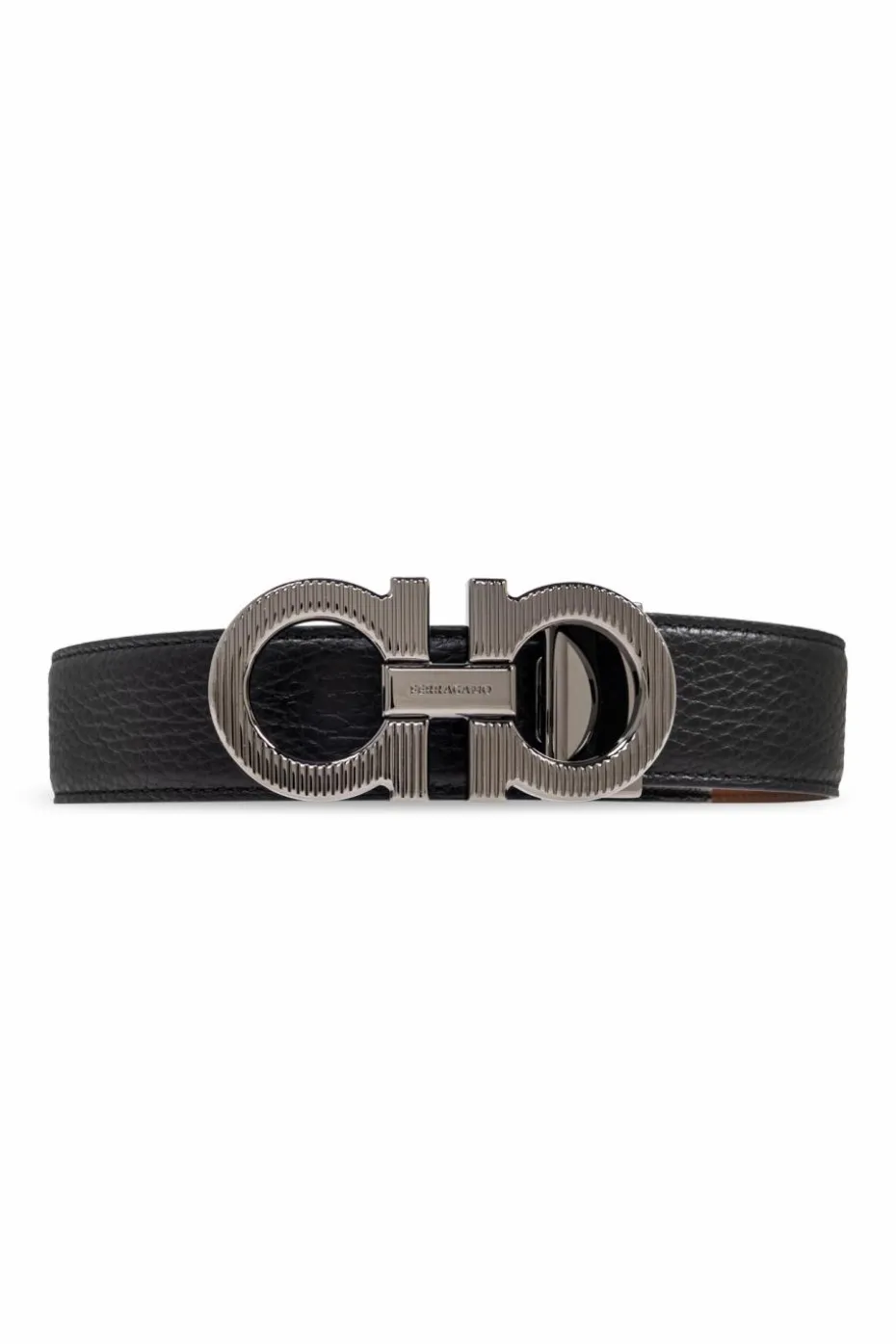 FERRAGAMO BLACK Double-sided belt