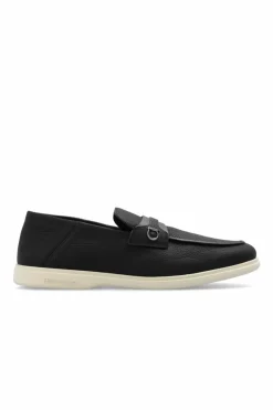 FERRAGAMO BLACK ‘Drame’ loafers