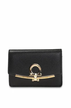 FERRAGAMO BLACK Embellished card case