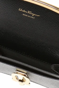 FERRAGAMO BLACK Embellished card case