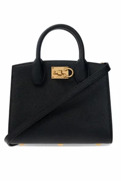 FERRAGAMO BLACK ‘Ferragamo Studio Box’ shoulder bag