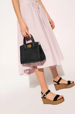 FERRAGAMO BLACK ‘Ferragamo Studio Box’ shoulder bag