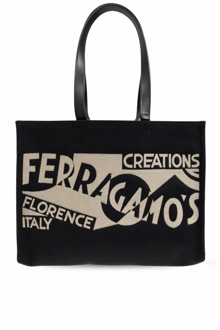 FERRAGAMO BLACK FERRAGAMO 'Sing M' shopper bag